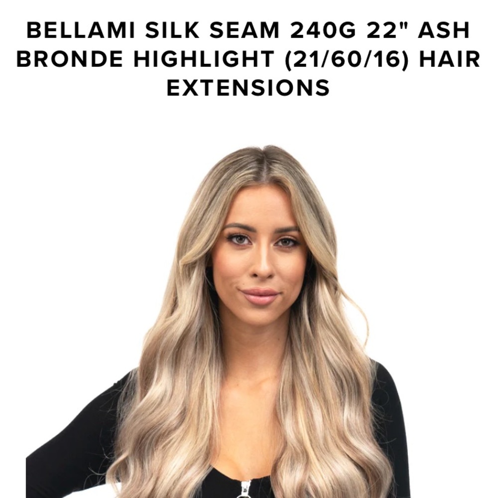 22” Ash Blonde extensions Bellami